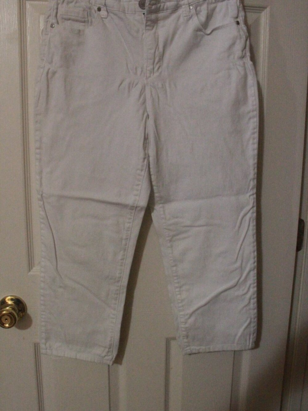 Bandolino White Cropped Jeans Capri Pants Women’s Size 8 (279)